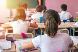 Children sitting exams