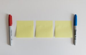 Blank post it notes
