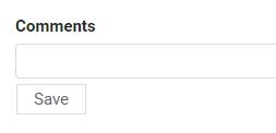 comment and save button