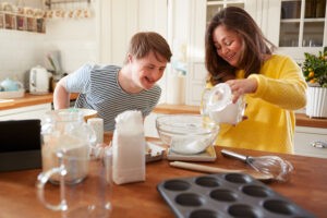 Boy with SEND cooking