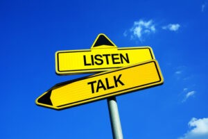 LIsten and talk signpost