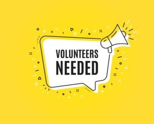 volunteers needed sign