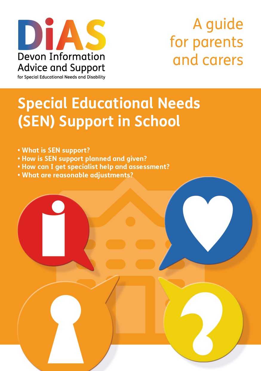 Front cover of the DiAS booklet SEN support in schools
